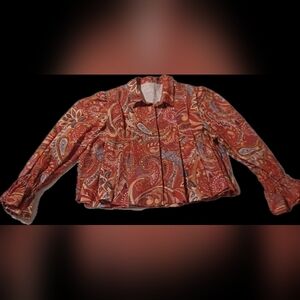 Paisley Print Women's Button-up